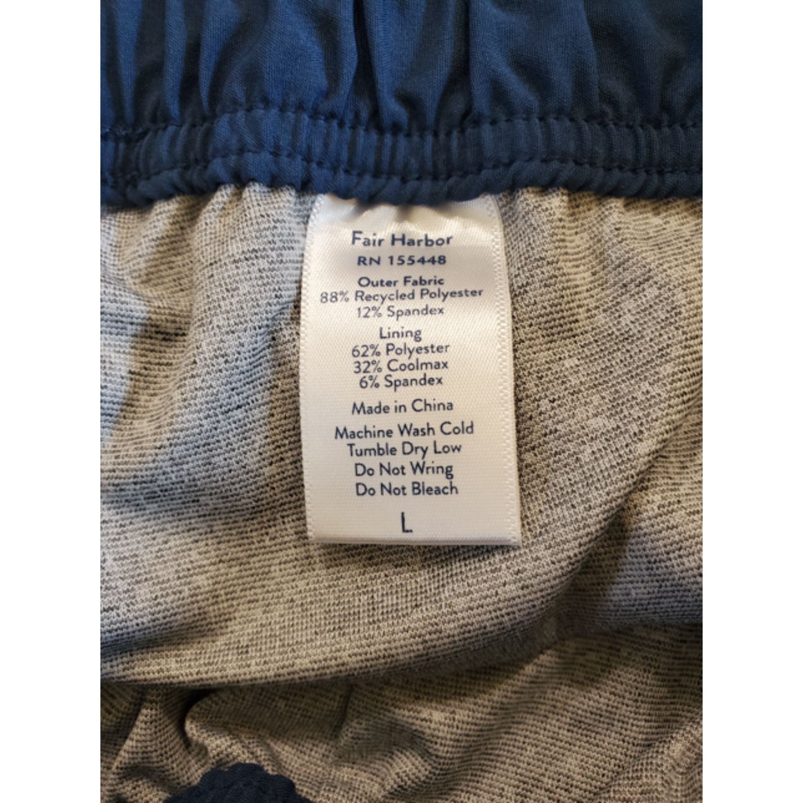 Fair Harbor Boys L Anchor Leaf Print Water Repellent Swim Trunks Evergreen Euc — image 5 of 8